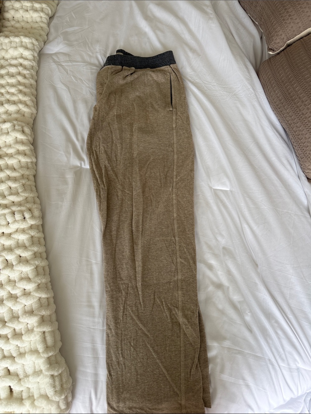 Men’s light brown sweatpants joggers 100% cotton